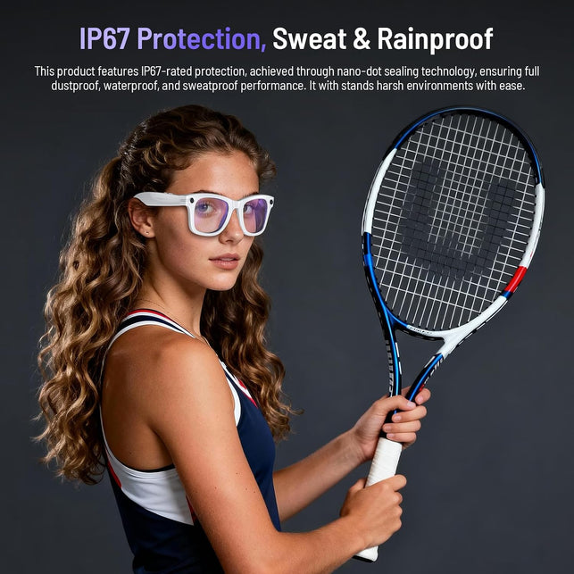 4K AI Smart Glasses with Camera, Bluetooth Call & Photochromic | 8MP Video Recording Glasses & Audio, Real-Time Translation, Voice Control. IP67 Waterproof for Life Vlog Travel