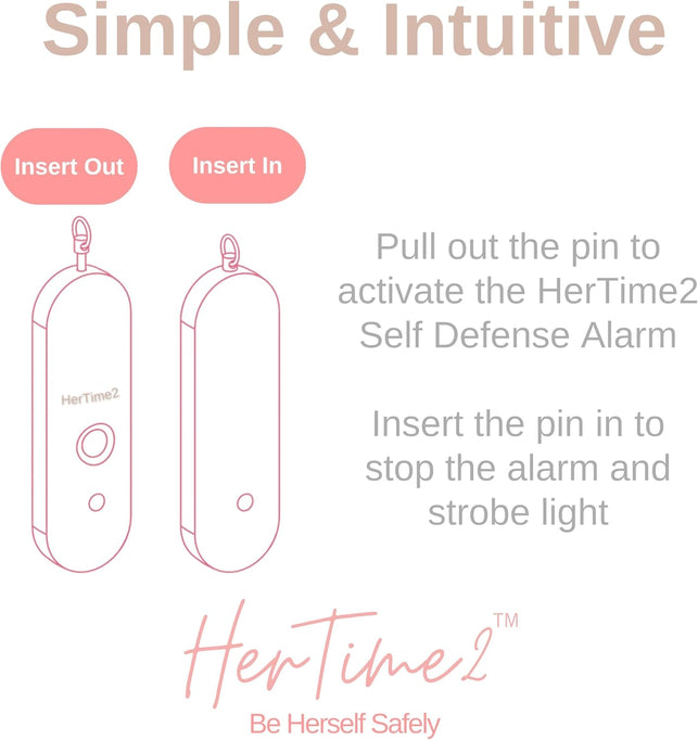 Personal Alarm for Women Adults Seniors – Travel Safe and Waterproof Self Defense Siren – Safety Keychain – Extra Loud – Strobe Light – Cute Key Chain Protection Gift