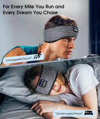 MUSICOZY Sleep Headphones Bluetooth Sports Headband, Wireless Music Headband Headphones, IPX6 Waterproof Headphones with Mic for Sleeping Workout Running Side Sleepers Travel Yoga