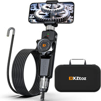 Two-Way Articulating Borescope, Dxztoz Wireless Endoscope Camera with 6.5Mm Tiny Articulation Snake Camera, 1080P Video Inspection Camera with Light for Iphone, Android