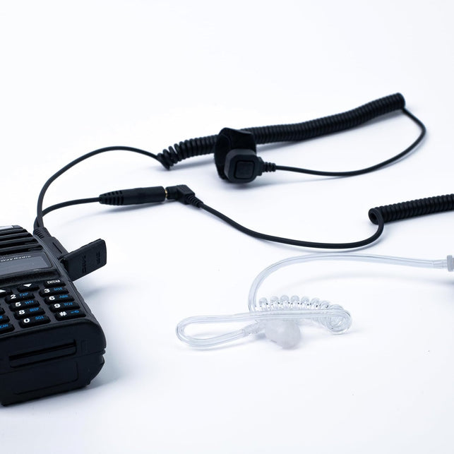 BTECH 2 Pin (K1 Connector) to 3.5MM Adapter with Push-to-Talk Button (Compatible with 2 Pin BaoFeng, Kenwood, BTECH Radios to 3.5mm Headsets with in-l