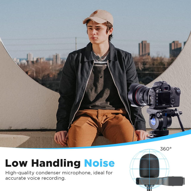 BOYA BY-M1S Professional Lavalier Lapel Microphone Omnidirectional Condenser Mic for Iphone Android Smartphone DSLR Camera, Camcorders, Audio Recorders, PC Laptop Recording