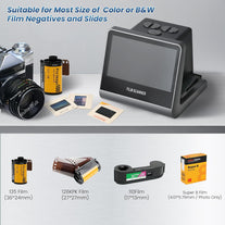 22MP Film and Slide Scanner with 5” LCD Screen, Convert Negatives & Slides 35Mm, 126, 110 Film to High Resolution JPEG Digital Photos (Large)