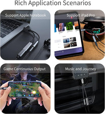 USB c to 3.5mm Headphone and Charger Adapter,2-in-1 USB C PD 3.0 Charging Port to Aux Audio Jack and Fast Charging Dongle Cable Cord Compatible with Samsung Galaxy S22 S21 S20 , Google Pixel 4 3 XL…