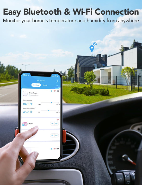Govee WiFi Thermometer Hygrometer, Smart Humidity Temperature Sensor with App Notification Alert, 2 Years Free Data Storage Export, Wireless Remote Mo