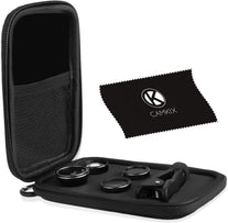 CamKix Deluxe Universal 5in1 Camera Lens Kit for Smartphone, Tablet and Laptop - Fish Eye, 2in1 Macro and Wide Angle, CPL and 2X Tele Lens, Universal