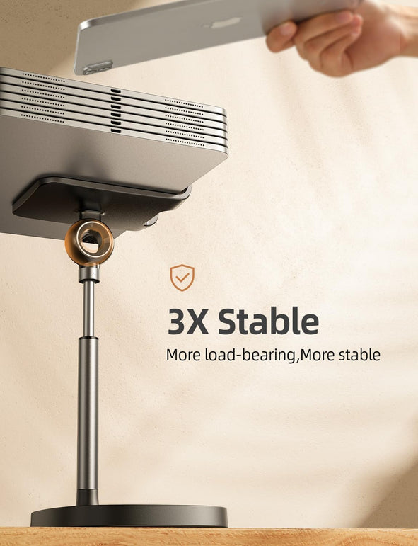 LISEN Cell Phone Stand Phone Holder for Desk Recording Office, Women Office Desk Accessories Gifts PC Gaming Essentials Iphone Stand Gadgets Fit Otterbox Case Switch Ipad Air Tablet 4-10 In