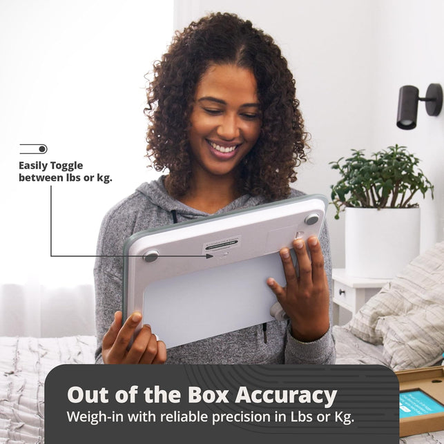 Accucheck Digital Body Weight Scale from Greater Goods, Patent Pending Technology (Ash Grey)