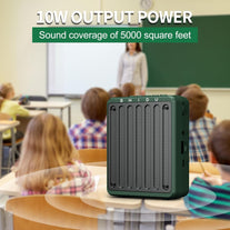 SHIDU Wireless Voice Amplifier for Teachers with Bluetooth Headset Microphone Portable PA System for Tour Guides Coaches Yoga Fitness Instructors (Green)