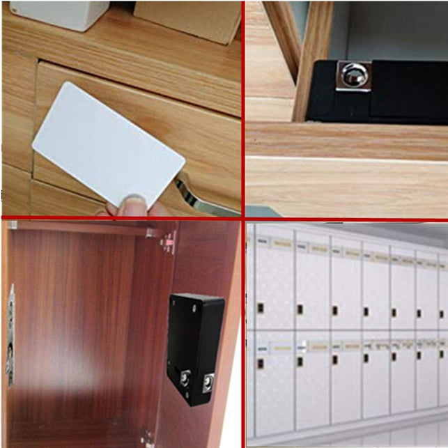 Electronic Cabinet Lock, Hidden DIY RFID Lock NFC Function Supported，For Wooden Cabinet Drawer Locker Cupboard Punch-Free, Locker Lock, Wardrobe Lock, Drawer Lock