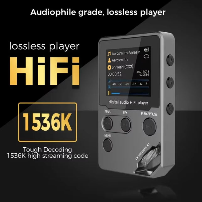 C5 8GB Lossless Bluetooth MP3 Music Player, Zinc Alloy Body,Rotary Controls,Wireless Connection,Fm Radio,Voice Recorder