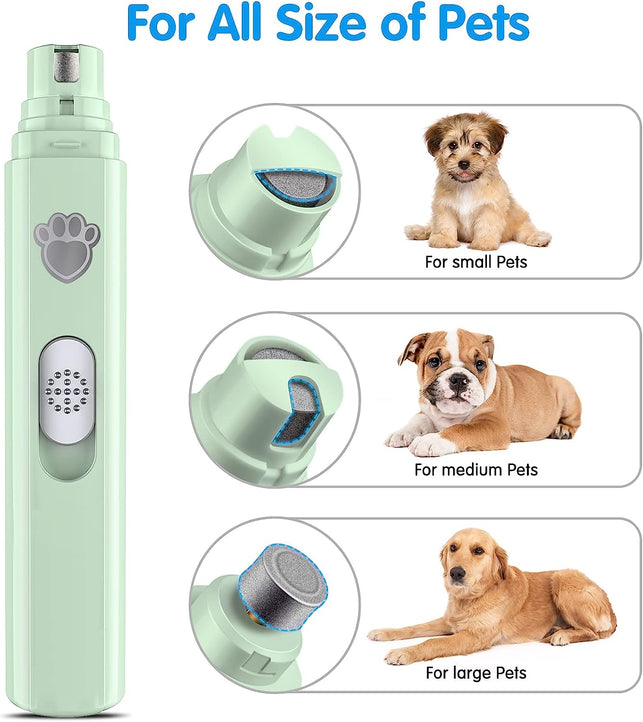 VIWIK Dog Nail Grinder, 2-Speed Rechargeable Dog Nail Trimmers for Large Medium & Small Dogs, Upgrade Professional Electric Pet Paws Grooming, Quiet Puppy Grooming Tool, for Dogs Cats