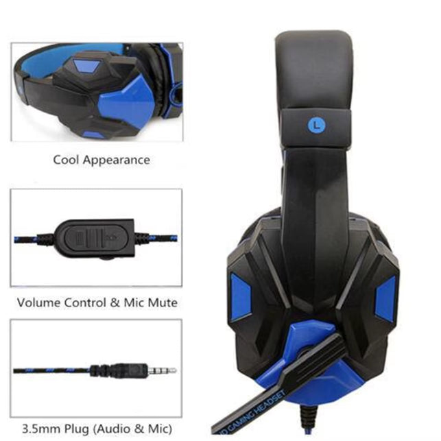 Occkic Subwoofer Gaming Headphone with Mic Over-Ear Headphones Bluetooth 5.3 40Mm Driver 2.4G Cable RGB Headsets