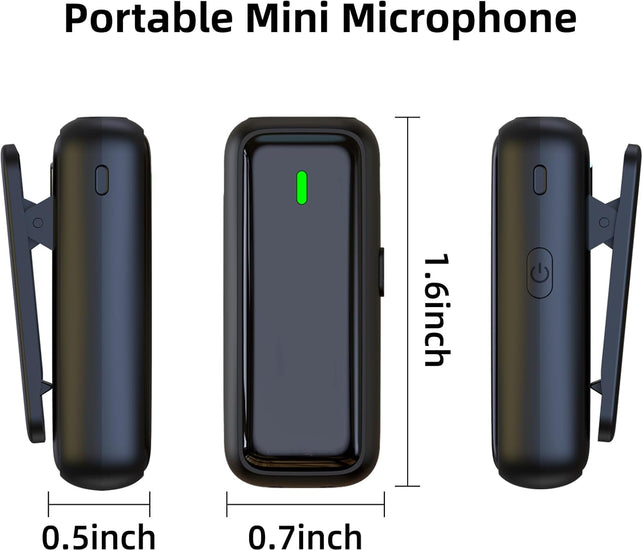 Wireless USB Microphone for PC Laptop Iphone 16/15 Android Phone - Noise Canceling Lapel Lavalier Mic with 24H Charging Case for Video Recording Vlog Tiktok Podcast Live Streaming (USB & USBC)
