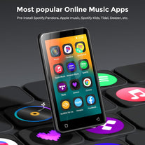 innioasis  MP3 Player with Bluetooth and Wifi,Mp3 Player with Spotify,Spotify Kids,Audible,Pandora,Amazon Music,4" Music Player MP4 up to 1Tb(80Gb,Black)