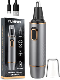 NUMIFUN Ear and Nose Hair Trimmer for Men and Women-2023 Professional Painless Rechargeable Nose Trimmer Eyebrow Facial Hair Trimmer, Powerful Motor, IPX7 Waterproof, Dual Edge Blades