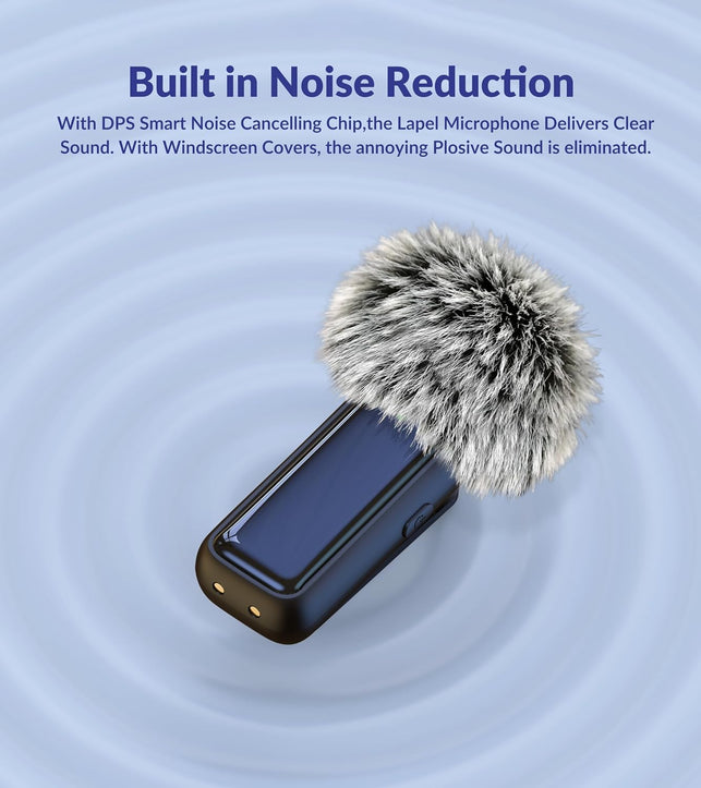 Wireless USB Microphone for PC Laptop Iphone 16/15 Android Phone - Noise Canceling Lapel Lavalier Mic with 24H Charging Case for Video Recording Vlog Tiktok Podcast Live Streaming (USB & USBC)