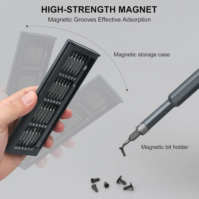 SHARDEN 49-In-1 Precision Screwdriver Set with 24 Double-Ended Bits