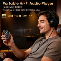 HIFI WALKER H2 Hifi MP3 Player with Bluetooth 5.2, Lossless DSD FLAC Player, Digital Audio Player Hi Res Portable Music DAP Player with 64GB Micro SD Card, Support up to 512GB