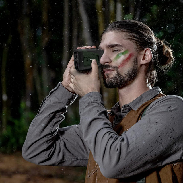Mileseey Laser Rangefinder Hunting 900Yards, Angle Horizontal & Vertical Distance, Scan Mode, Speed, Accurate, 6X Magnification Archery Rangefinder, Rain Mode in Rain and Fog, Hardcase