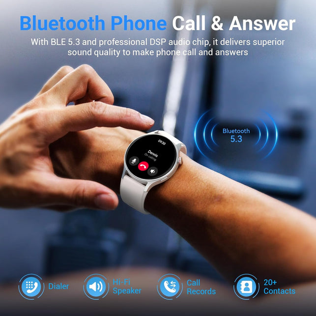 Aeac Smart Watch for Women Men,1.32" AMOLED Touchscreen Fitness Tracker,Make/Answer Calls, Activity Trackers with Heart Rate/Sleep/Spo2 Monitor,110+ Sport Modes Waterproof Fitness Watch