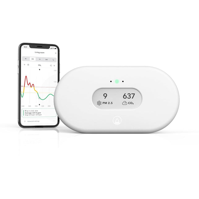 Airthings 2960 View plus - Battery Powered Radon & Air Quality Monitor (PM, CO2, VOC, Humidity, Temp, Pressure)