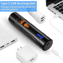 YABIFE Dog Nail Grinder, Dog Nail Trimmers and Clippers Kit, Super Quiet Electric Pet Nail Grinder, Rechargeable, for Small Large Dogs & Cats Toenail & Claw Grooming,3 Speeds, 2 Grinding Wheels