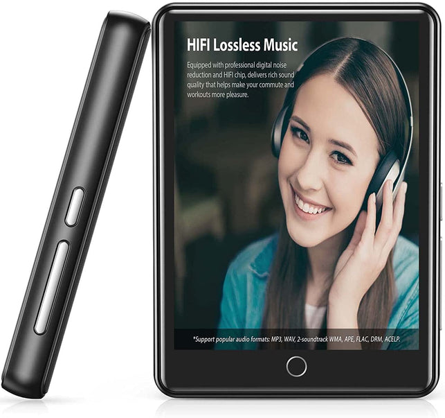 80GB MP3 Player with Bluetooth 5.1,2.8'' Full Touch Screen MP4 MP3 Player with Speaker,Portable Hifi Lossless Sound MP3 Music Player with FM Radio,Voice Recorder,E-Book,Armband,Support up to 128GB