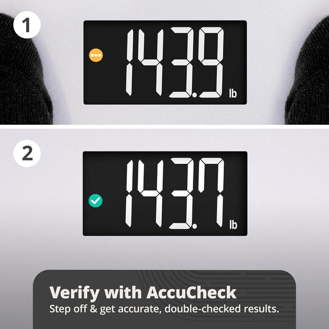 Accucheck Digital Body Weight Scale from Greater Goods, Patent Pending Technology (Ash Grey)