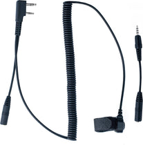 BTECH 2 Pin (K1 Connector) to 3.5MM Adapter with Push-to-Talk Button (Compatible with 2 Pin BaoFeng, Kenwood, BTECH Radios to 3.5mm Headsets with in-l