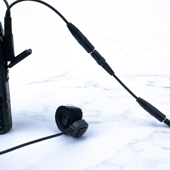 BTECH 2 Pin (K1 Connector) to 3.5MM Adapter with Push-to-Talk Button (Compatible with 2 Pin BaoFeng, Kenwood, BTECH Radios to 3.5mm Headsets with in-l