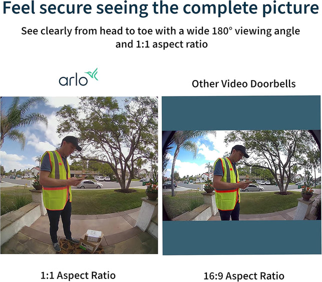 Arlo Video Doorbell | HD Video Quality, 2-Way Audio, Package Detection | Motion Detection and Alerts | Built-in Siren | Night Vision | Easy Installati