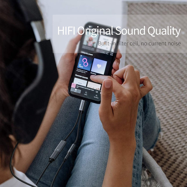 USB c to 3.5mm Headphone and Charger Adapter,2-in-1 USB C PD 3.0 Charging Port to Aux Audio Jack and Fast Charging Dongle Cable Cord Compatible with Samsung Galaxy S22 S21 S20 , Google Pixel 4 3 XL…