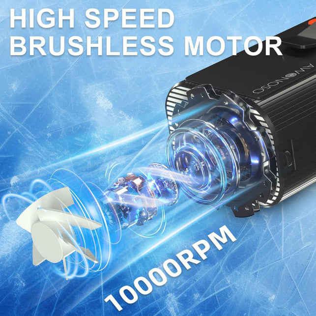 AI Portable Personal Waist Neck Rechargeable Fan, 3-Speed ​​10000RPM Brushless Motor Desktop Fan Hands-Free Neck Hanging Fans, 20-Hour Runtime, Wearable Portable Fans for Camping and Worksites