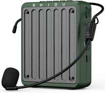 SHIDU Wireless Voice Amplifier for Teachers with Bluetooth Headset Microphone Portable PA System for Tour Guides Coaches Yoga Fitness Instructors (Green)