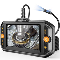 Teslong Dual Lens Endoscope with Light, Mechanic Borescope Inspection Camera, Fiber Optic Scope, Flexible Snake Probe for Automotive, HVAC, Wall & Home Inspections (16.5FT)