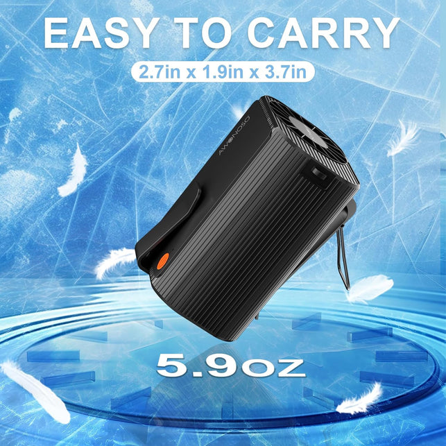 AI Portable Personal Waist Neck Rechargeable Fan, 3-Speed ​​10000RPM Brushless Motor Desktop Fan Hands-Free Neck Hanging Fans, 20-Hour Runtime, Wearable Portable Fans for Camping and Worksites