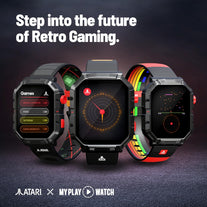 Atari 2600, Retro Gaming Smart Watch with Selective Tech, All Day Fitness Tracker, Built-In Centipede™, Pong™, Missile Command™, Super Breakout™, IP68 Water Resistant