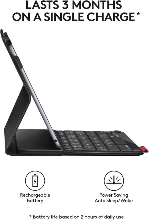 Logitech Type+ Protective Case with Integrated Keyboard for Ipad Air 2, Carbon Black