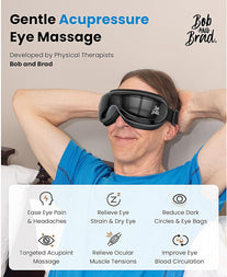 BOB and BRAD Eye Massager FSA/HSA Eligible, Eyeoasis 2 - Eye Massager with Heat, Smart Eye Mask Massager for Migraine with BT Music, Reduce Eye Strain Dry Eyes Improve Sleep, Gifts for Women Men