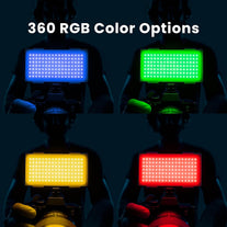 Lume Cube Panel Pro 2.0 RGB Camera Light | for Photography & Videography, Fits Sony, Nikon, Canon, Panasonic, Fuji, and More | Bluetooth App, Adjustable Color, Camera Mount & Diffuser Included