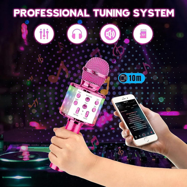 Bluefire 4 in 1 Handheld Karaoke Microphone Portable Karaoke System(Purple)