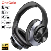 Oneodio A10 Bluetooth 5.4 Headphones Hybrid Active Noise Cancelling with Hi-Res Audio over Ear Wireless Headset ANC with 5-Mic