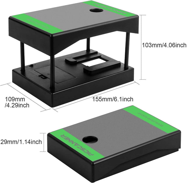 Rybozen Mobile Film and Slide Scanner, Lets You Scan and Play with Old 35Mm Films & Slides Using Your Smartphone Camera, Fun Toys and Gifts with LED Backlight, Rugged Plastic Folding Scanner