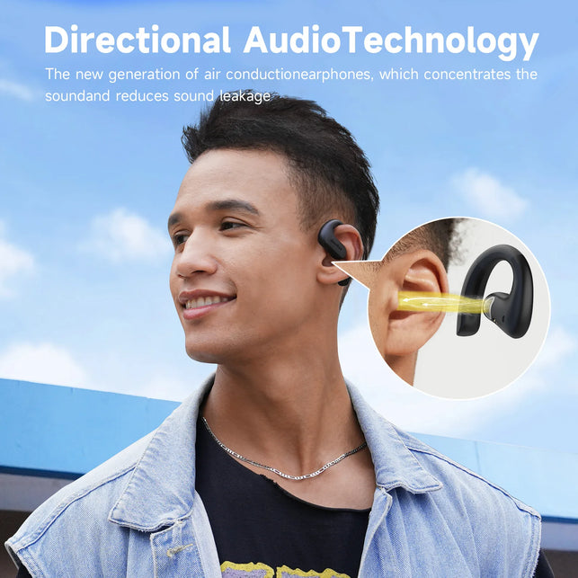 Oneodio-Openrock S Open-Ear Bluetooth 5.3 Earphones, Air Conduction Wireless Headphones, 2 Mode Sports Earbuds, 4 AI Mics TWS