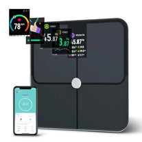 Icomon Digital Body Fat Scales, Human Body Scale, Smart TFT Color Screen, Heart Rate, Precise and Professional Smart Body Weight Scale