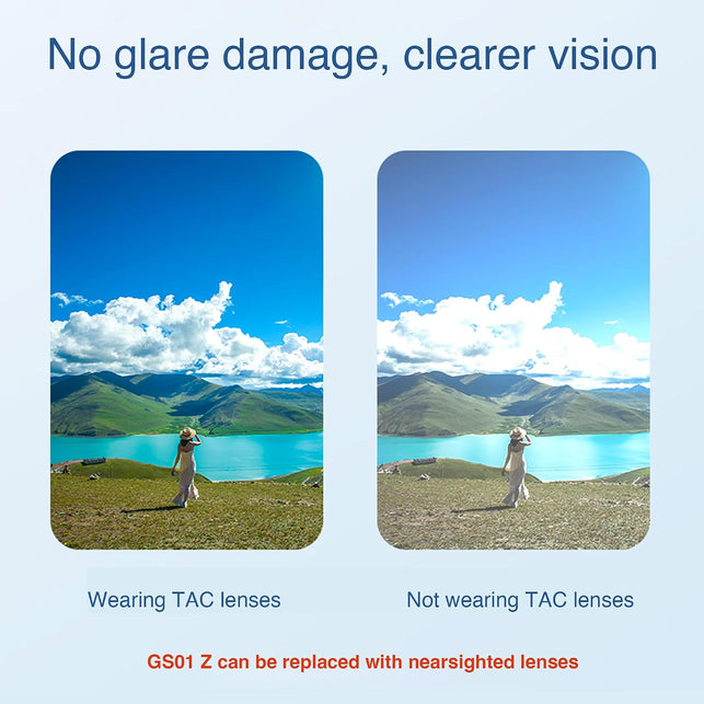 GS01 Smart Bluetooth Sunglasses, Audio Sunglasses with Speaker, UV400 Polarized Lens, Open Ear Music, Touch Control