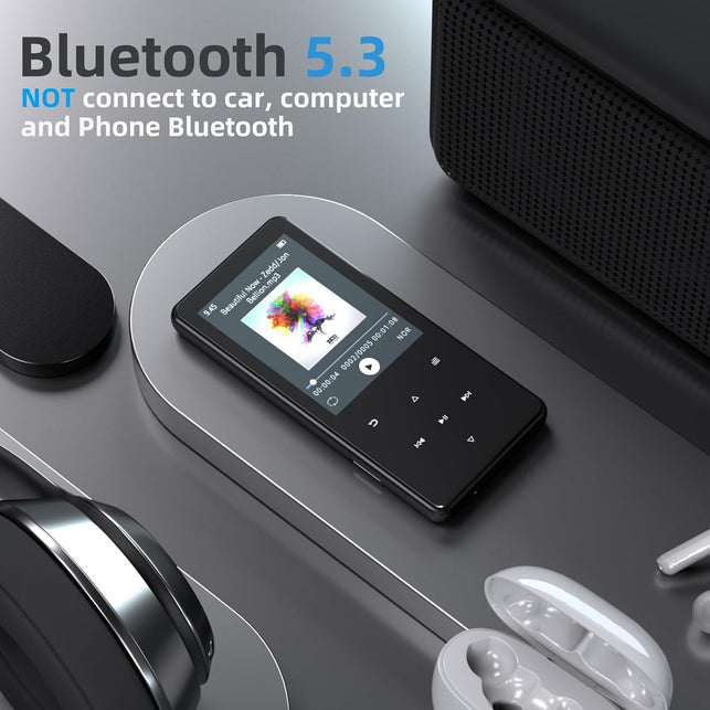 64GB MP3 Player with Bluetooth 5.3, Speaker & White Noise Sound