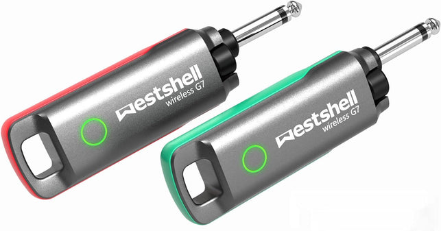 Westshell 1 Key to Switch Wireless Guitar System Wireless Guitar Transmitter Receiver for Electronic Instrument Guitar Amp Digital Electric Acoustic Bass Guitar Accessories