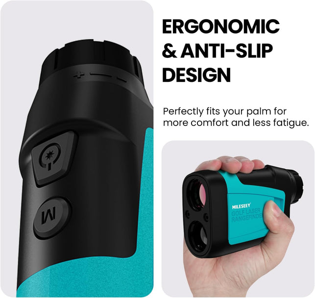 Mileseey Golf Range Finder with Slope On/Off,1000 Metres,±0.5M Accuracy,Flag Lock with Vibration, Magnification,Scan Measurement for Golfers